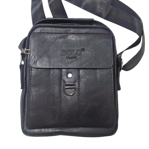 Morral Elegante Para Caballero Cuero PU - Negro